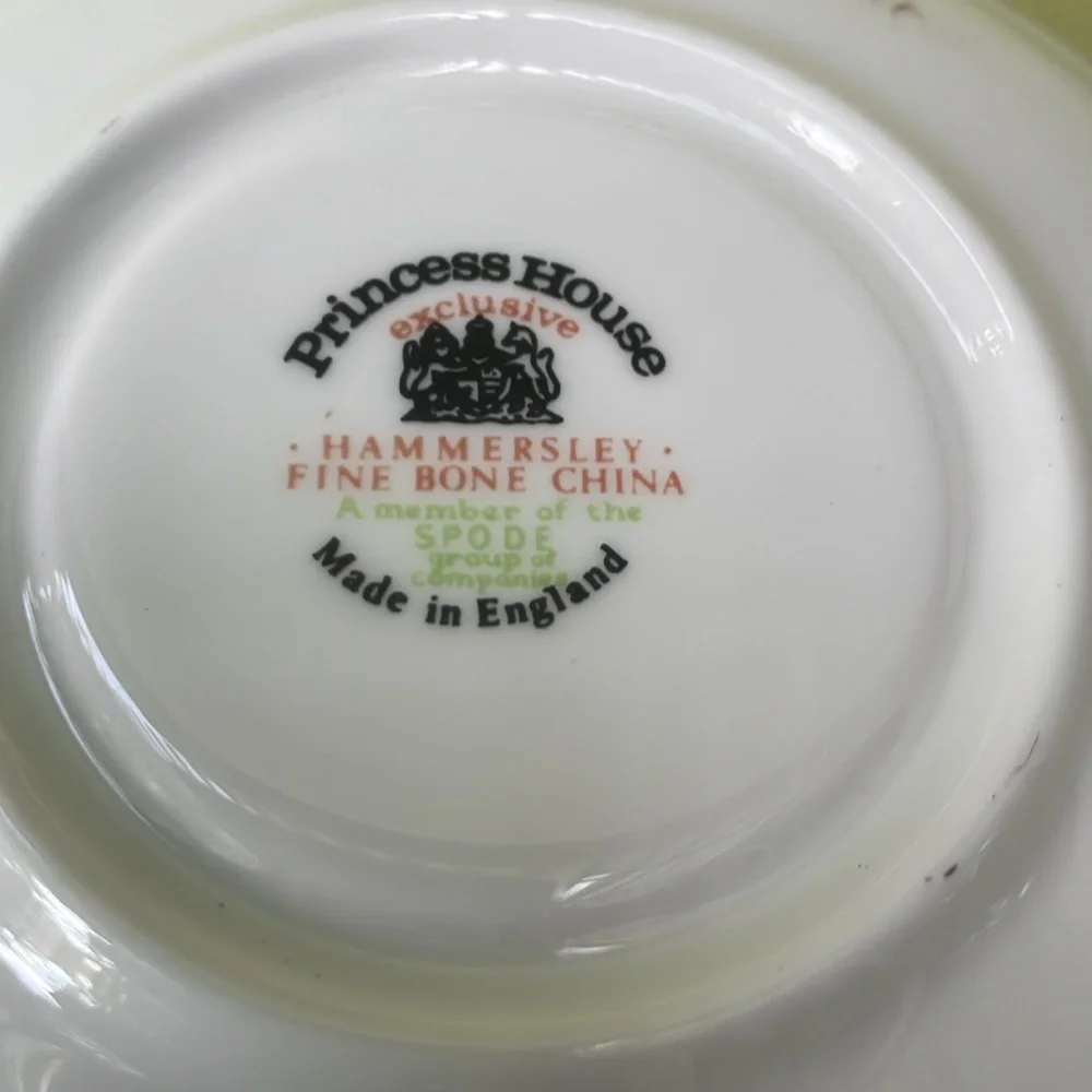 Antique bone china tea cup with saucer